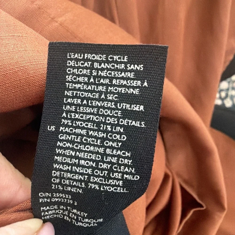 COS Rust Sz 6 Sleeveless Wide Leg Utility Jumpsuit Minimalist Chic Classic